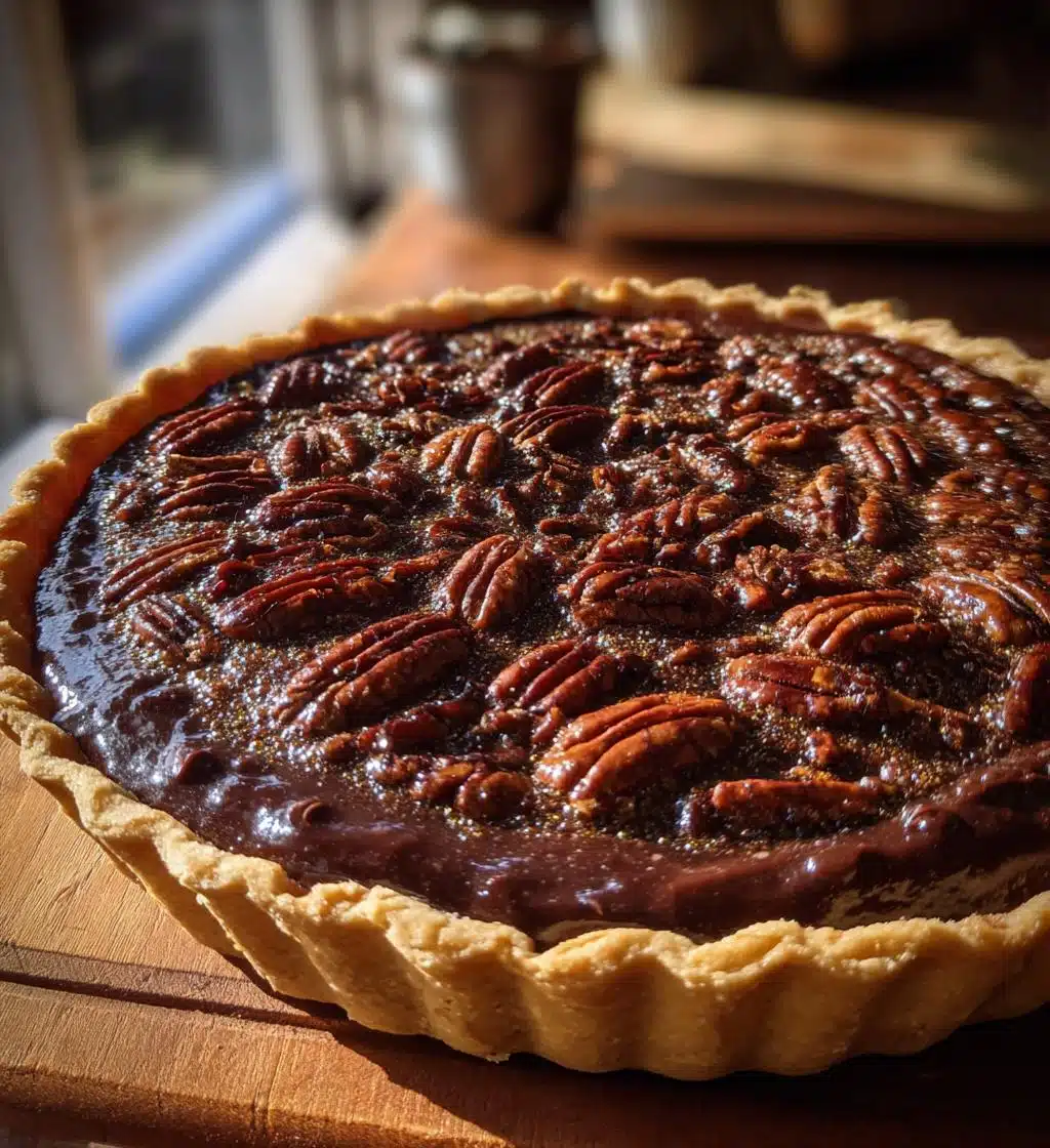 Christmas Chocolate Pecan Tart