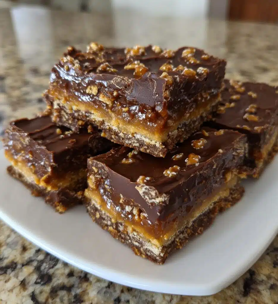 Christmas Chocolate Toffee Bars