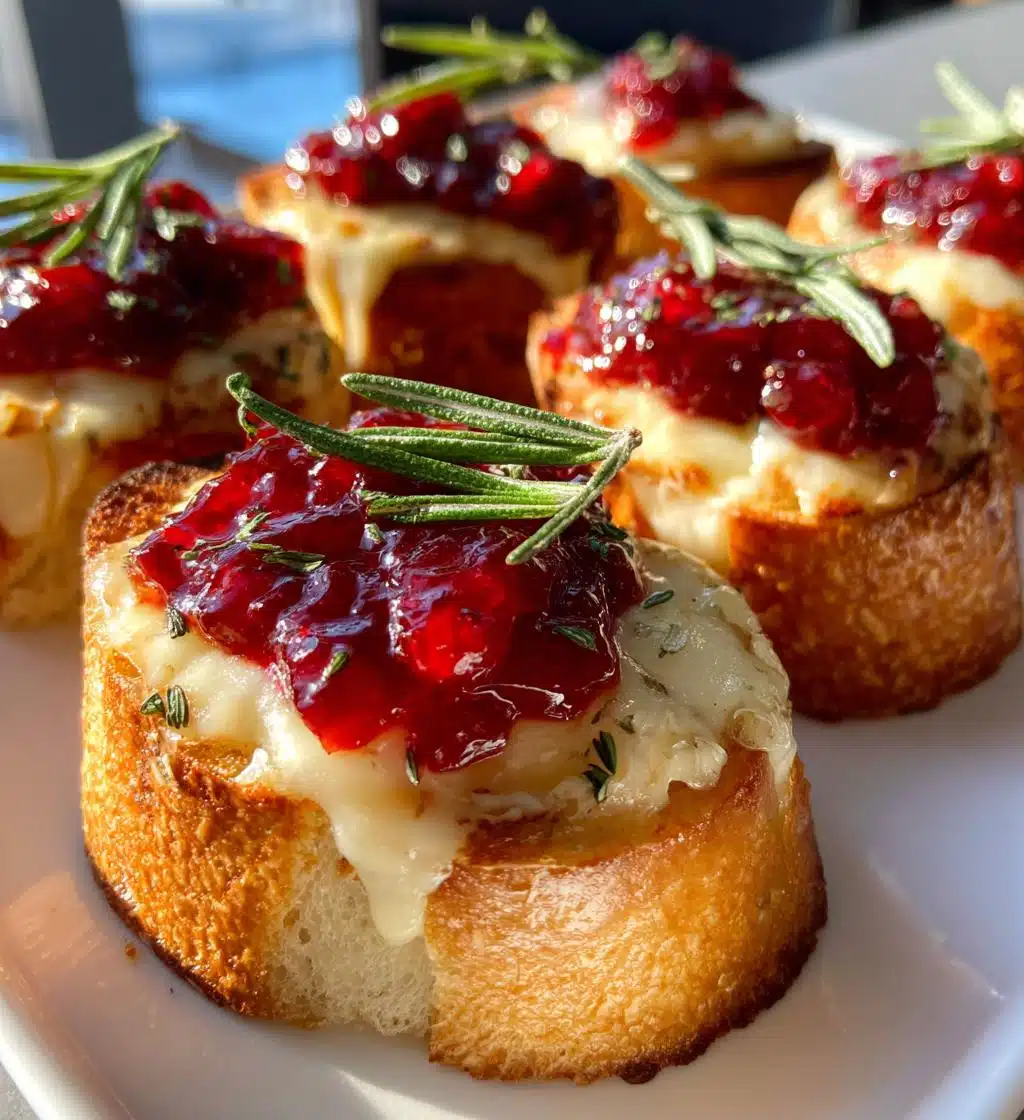 Christmas Crostini with Brie and Cranberry - detail 1