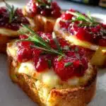 Christmas Crostini with Brie and Cranberry
