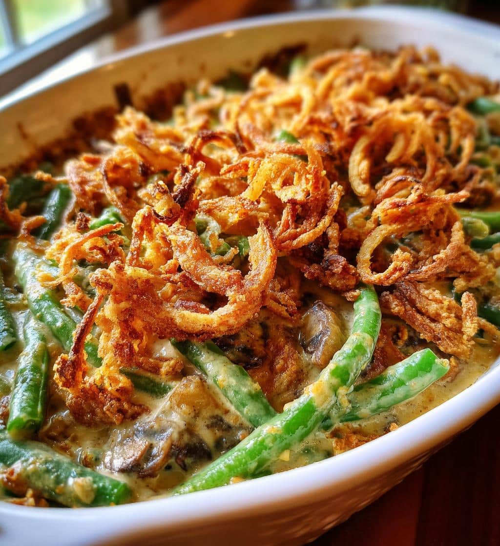 Christmas Green Bean Casserole - detail 1