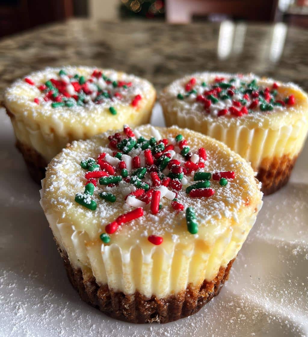 Christmas Mini Cheesecakes