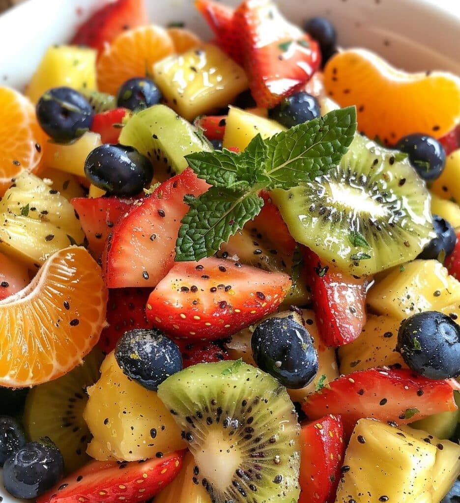 Christmas Morning Fruit Salad with Citrus Dressing