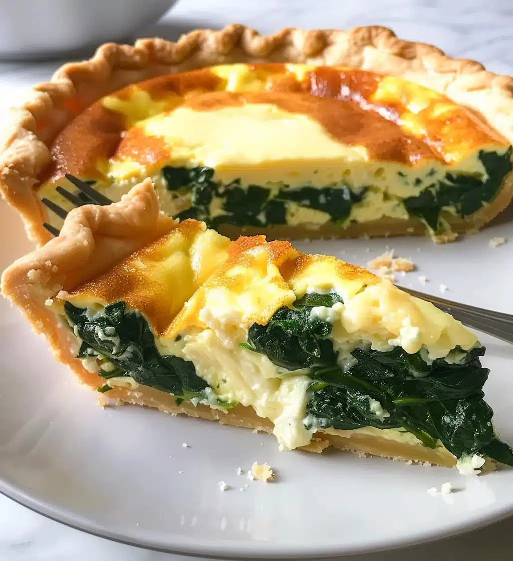 Christmas Morning Quiche (spinach + cheese) - detail 1