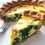 Christmas Morning Quiche (spinach + cheese)