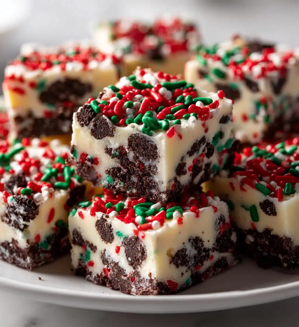 Christmas Oreo Fudge - detail 1