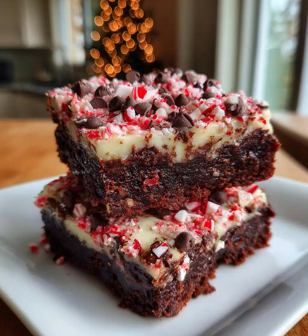 Christmas Peppermint Brownie Bars - detail 1