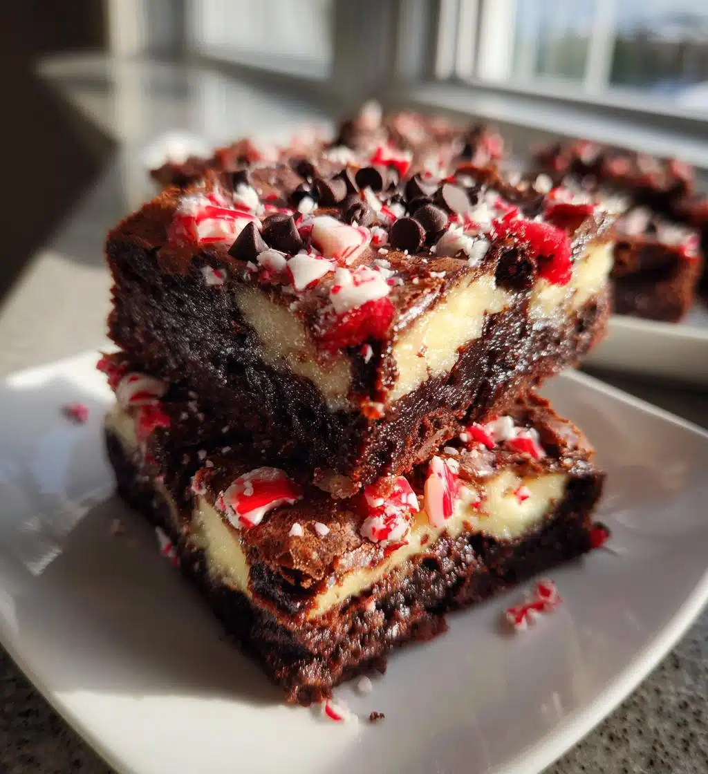 Christmas Peppermint Brownie Bars