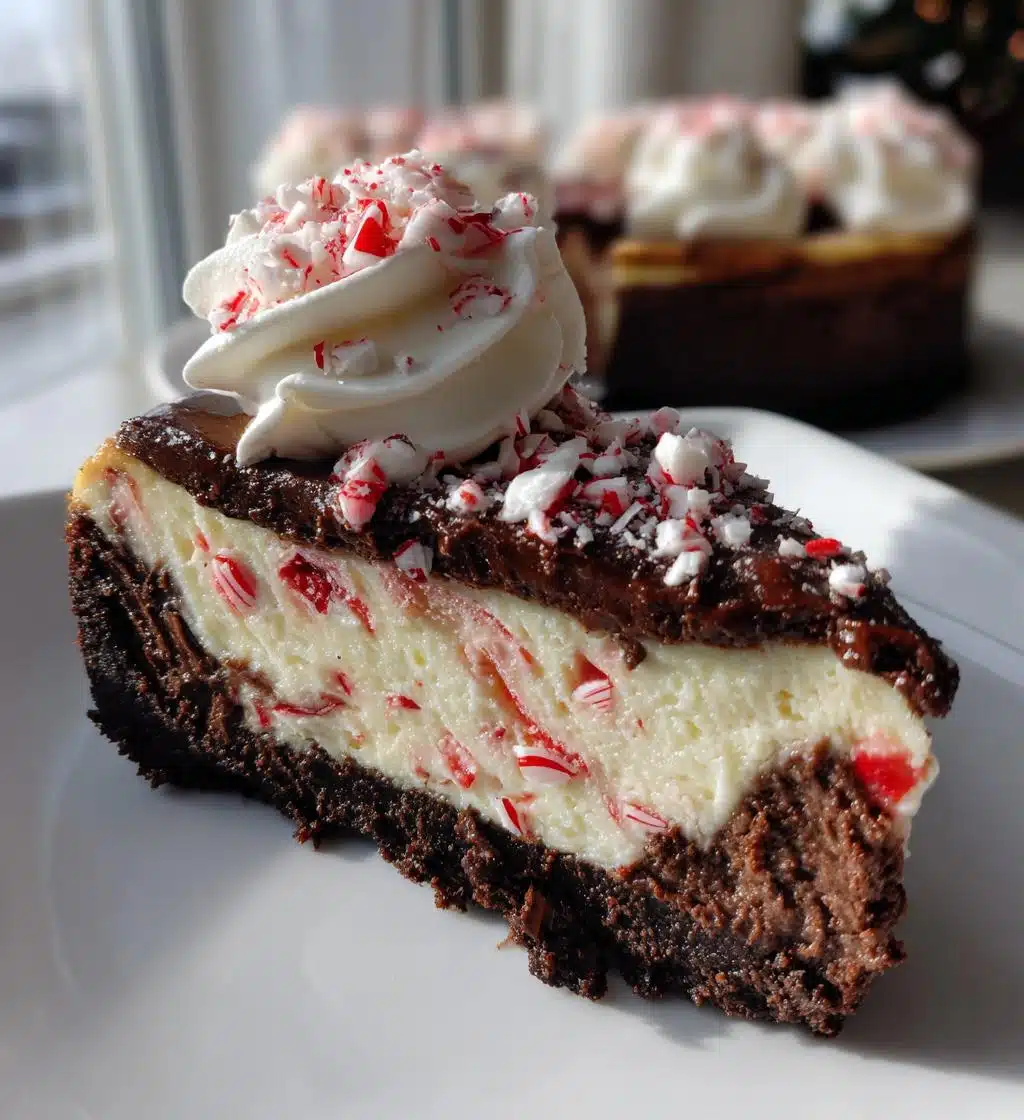 Christmas Peppermint Cheesecake - detail 1