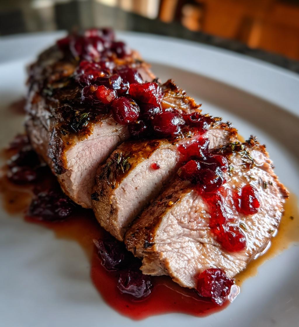 Christmas Pork Loin with Cranberry Sauce - detail 1