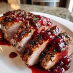 Christmas Pork Loin with Cranberry Sauce