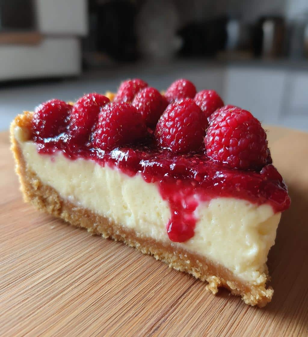 Christmas Raspberry Cheesecake Tart - detail 1