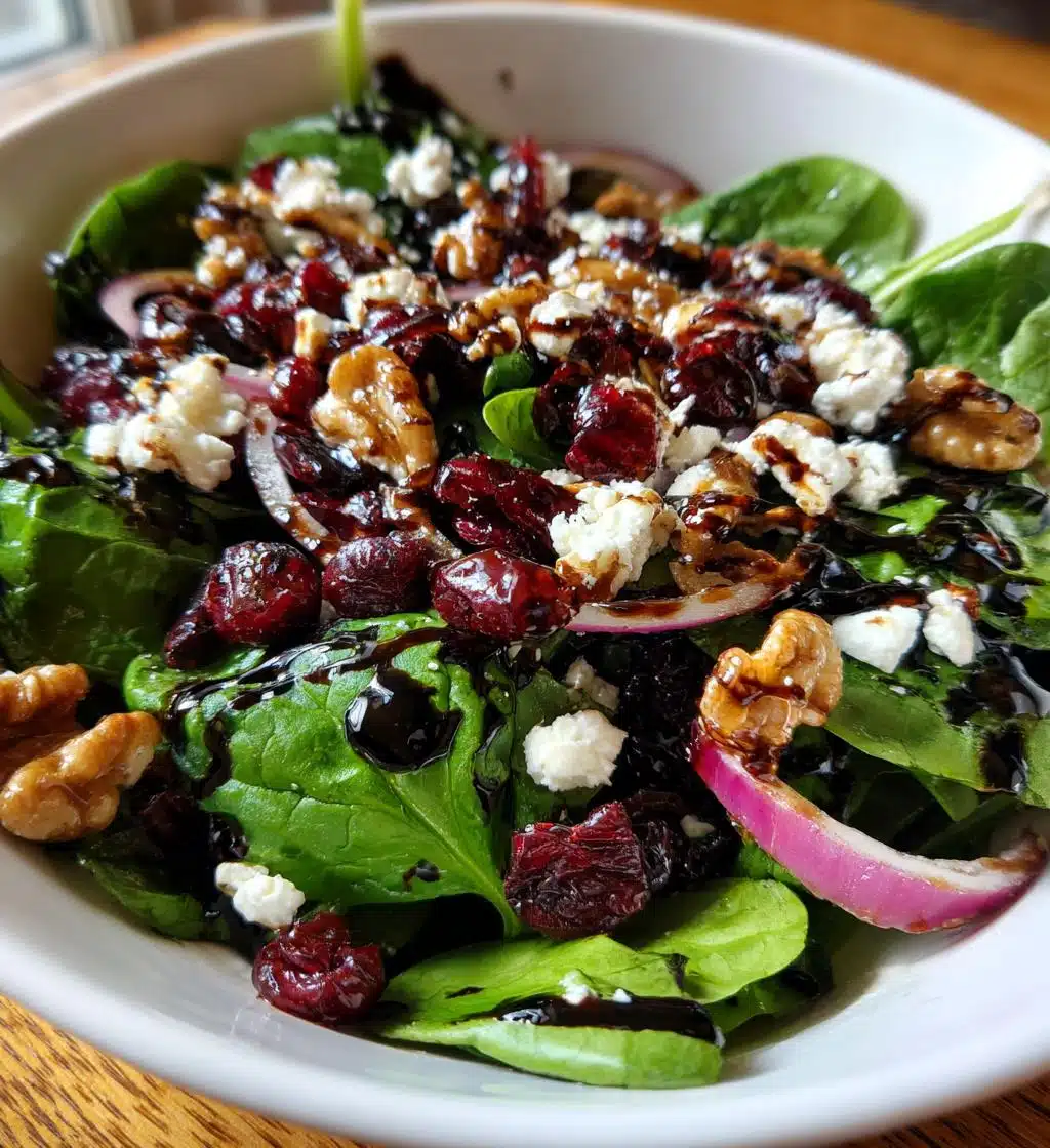 Christmas Spinach Cranberry Salad - detail 1