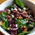 Christmas Spinach Cranberry Salad