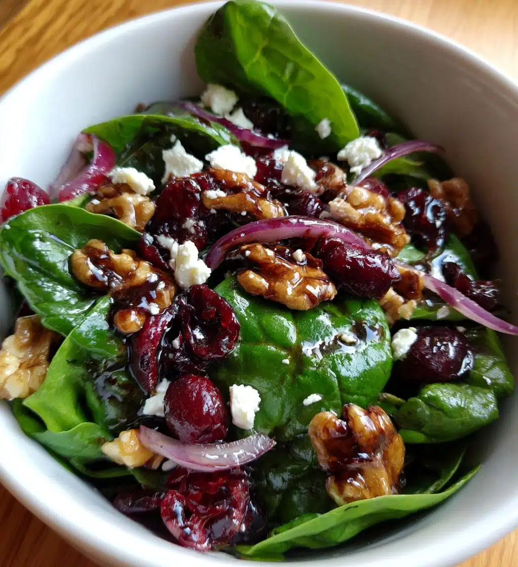 Christmas Spinach Cranberry Salad
