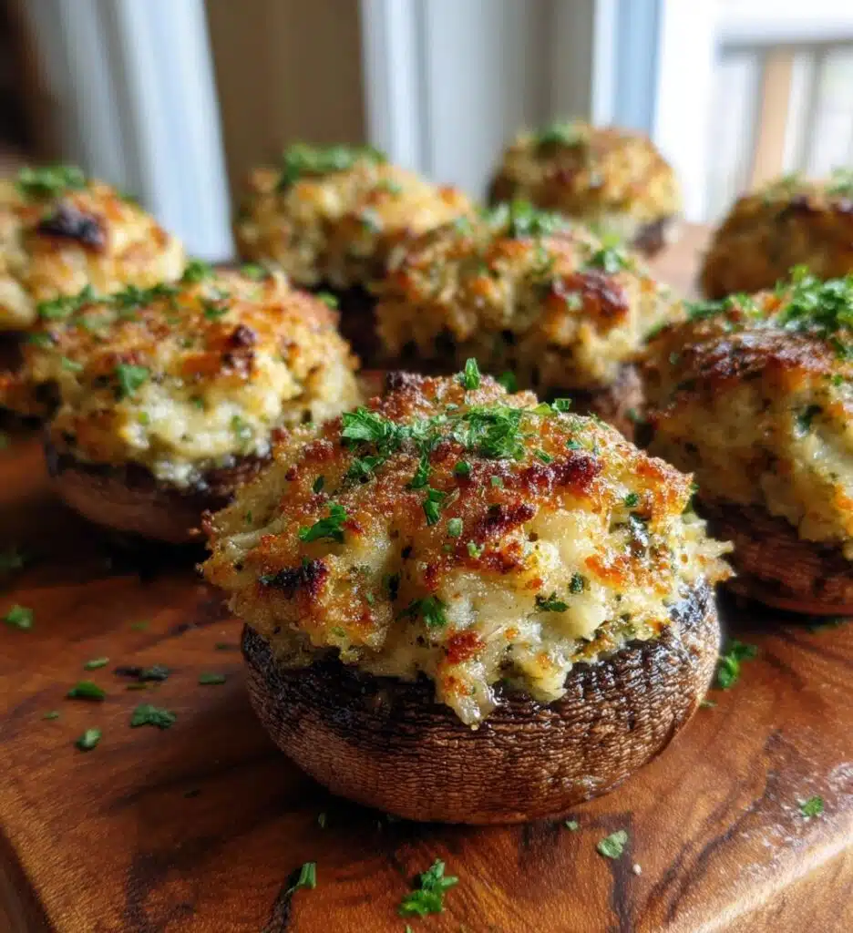 Christmas Stuffed Mushrooms