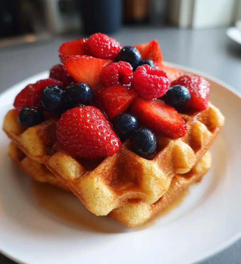 Christmas Waffles with Berries - detail 1