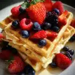 Christmas Waffles with Berries