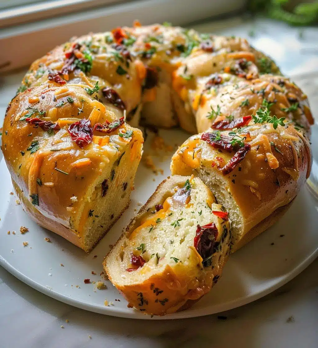 Christmas Wreath Bread (savory) - detail 1