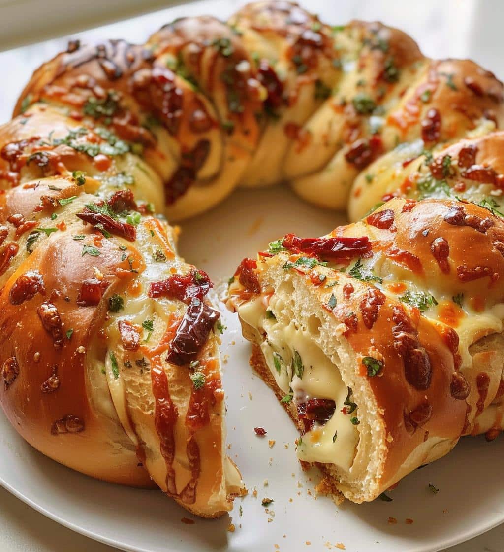 Christmas Wreath Bread (savory)