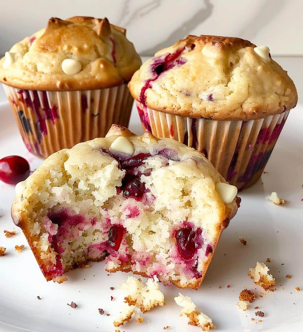 Cranberry White Chocolate Muffins