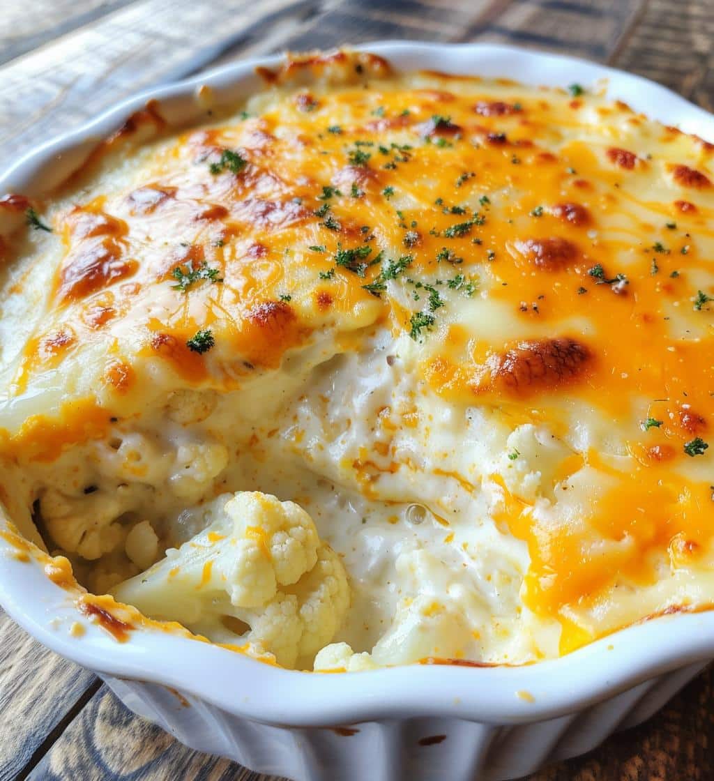 Creamy Cauliflower Cheese Bake