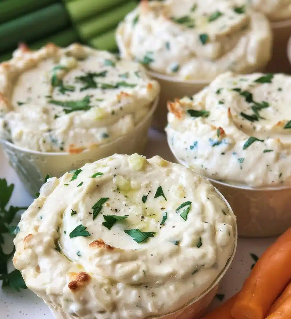 Creamy Garlic Parmesan Dip Cups