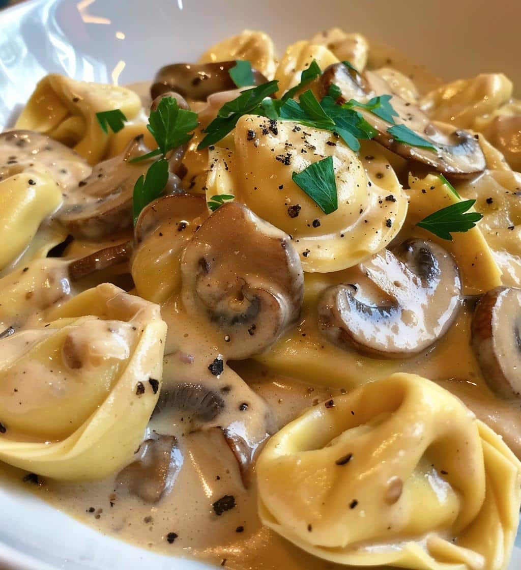 Creamy Mushroom Tortellini