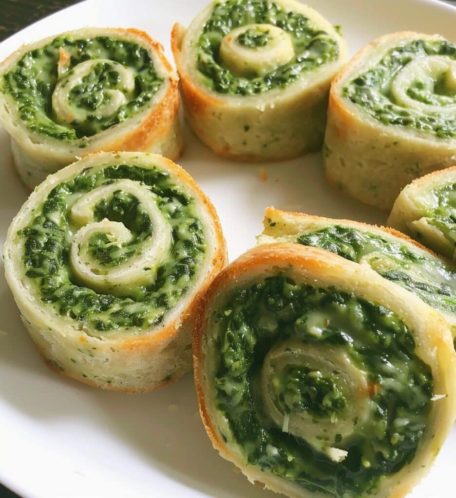 Creamy Spinach Parmesan Pinwheels