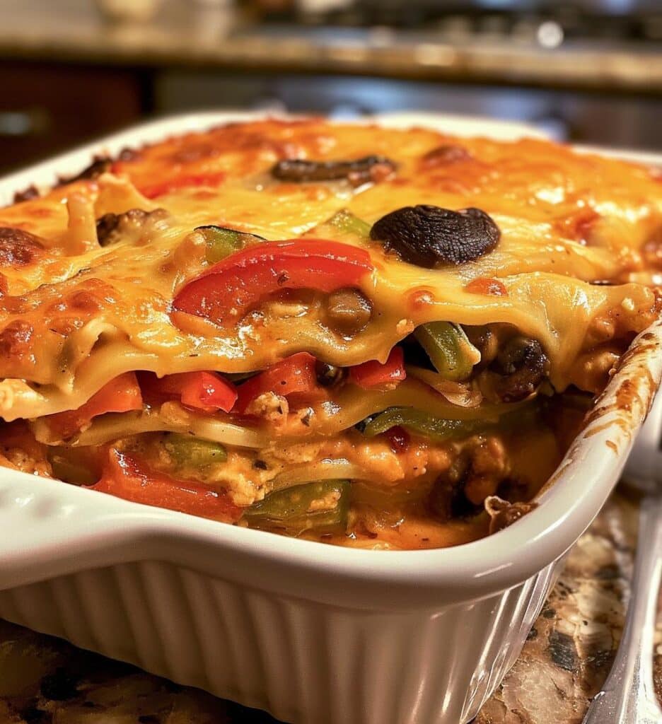 Crockpot Veggie Pizza Casserole