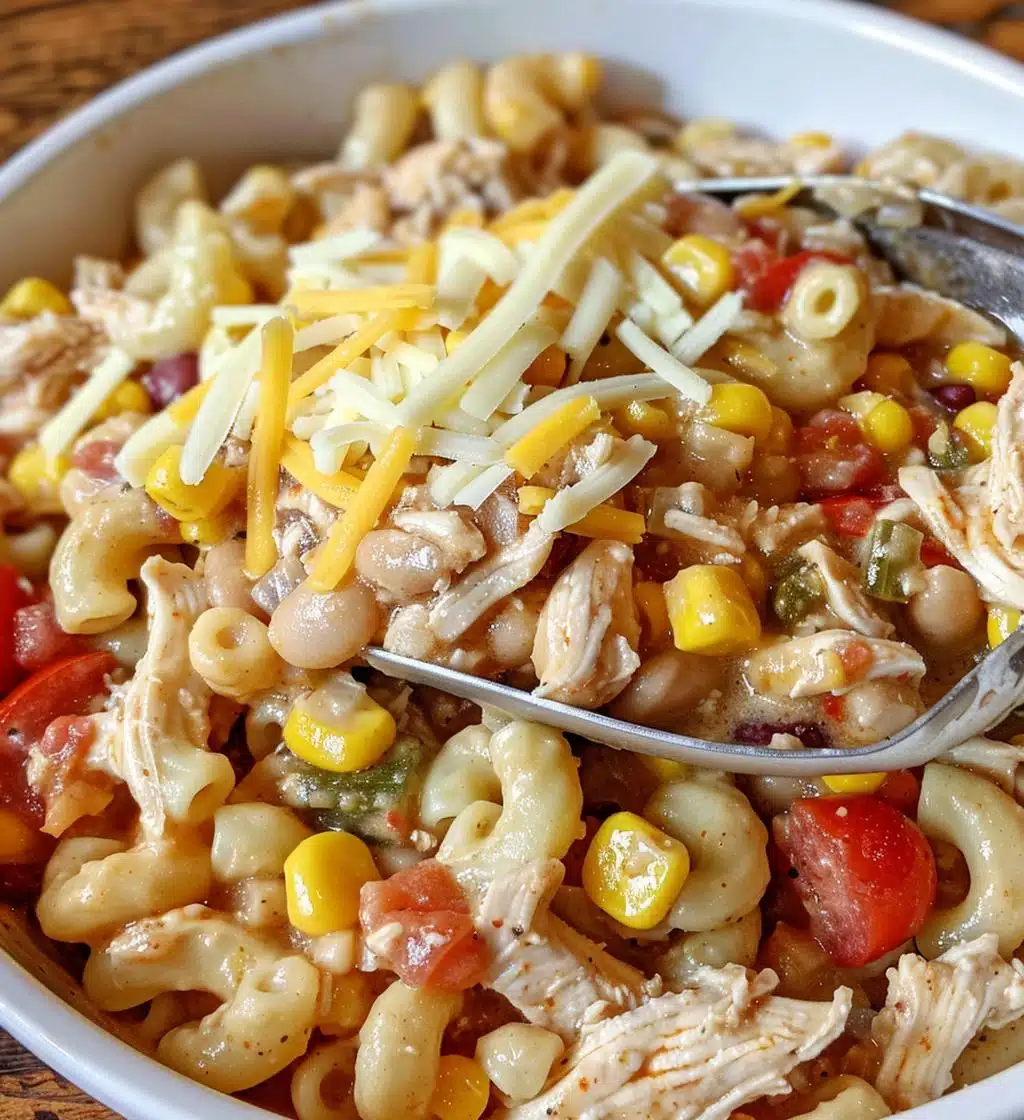 Crockpot White Chicken Chili Mac (chili + pasta fusion) - detail 1