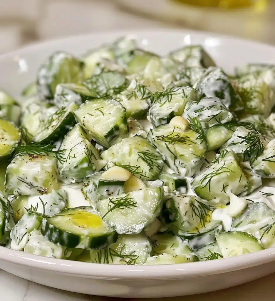 Cucumber Dill Yogurt Salad (light option)