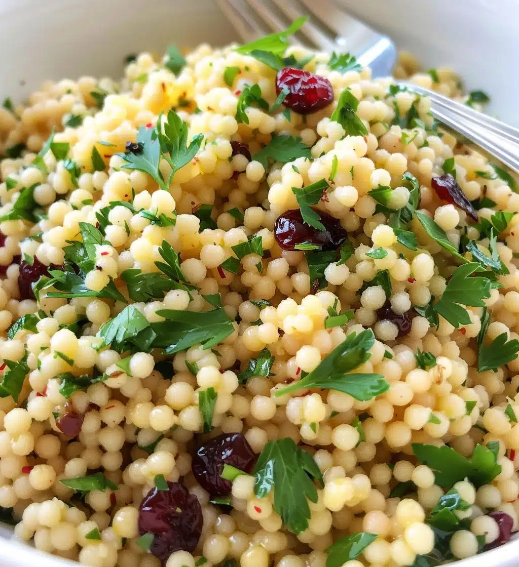 Garlic Herb Couscous with Cranberries
