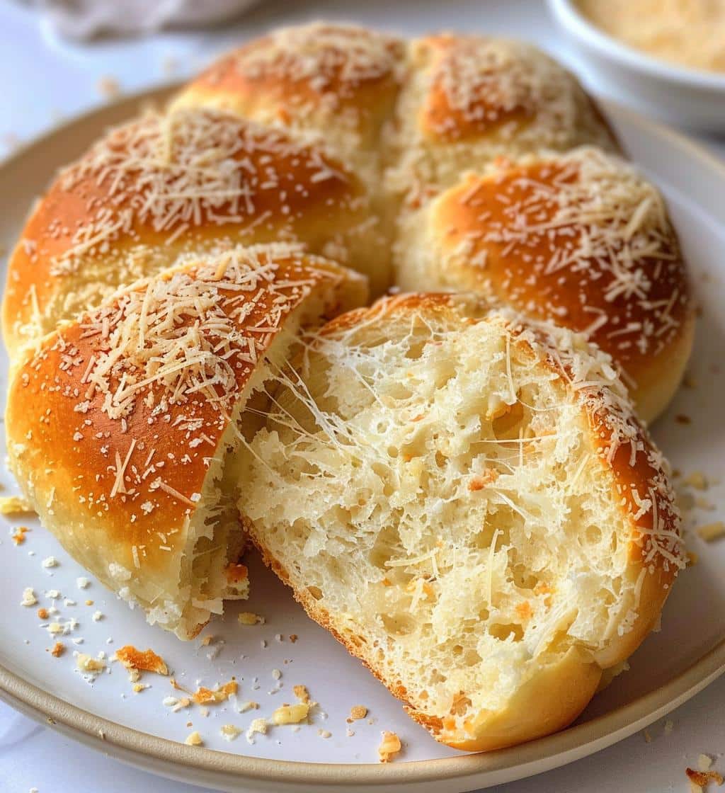 Garlic Parmesan Snowflake Bread