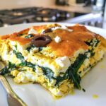 Greek Egg Casserole (Feta, Olives, Spinach)