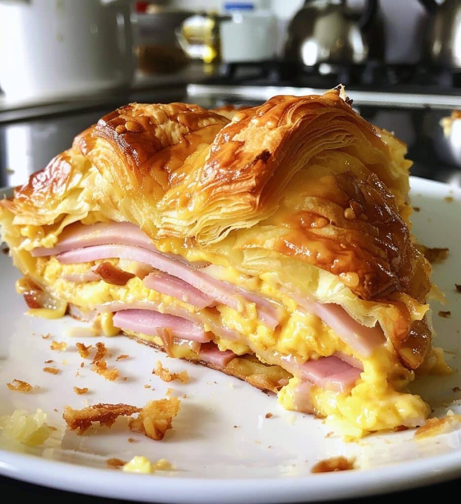 Ham & Cheese Croissant Bake