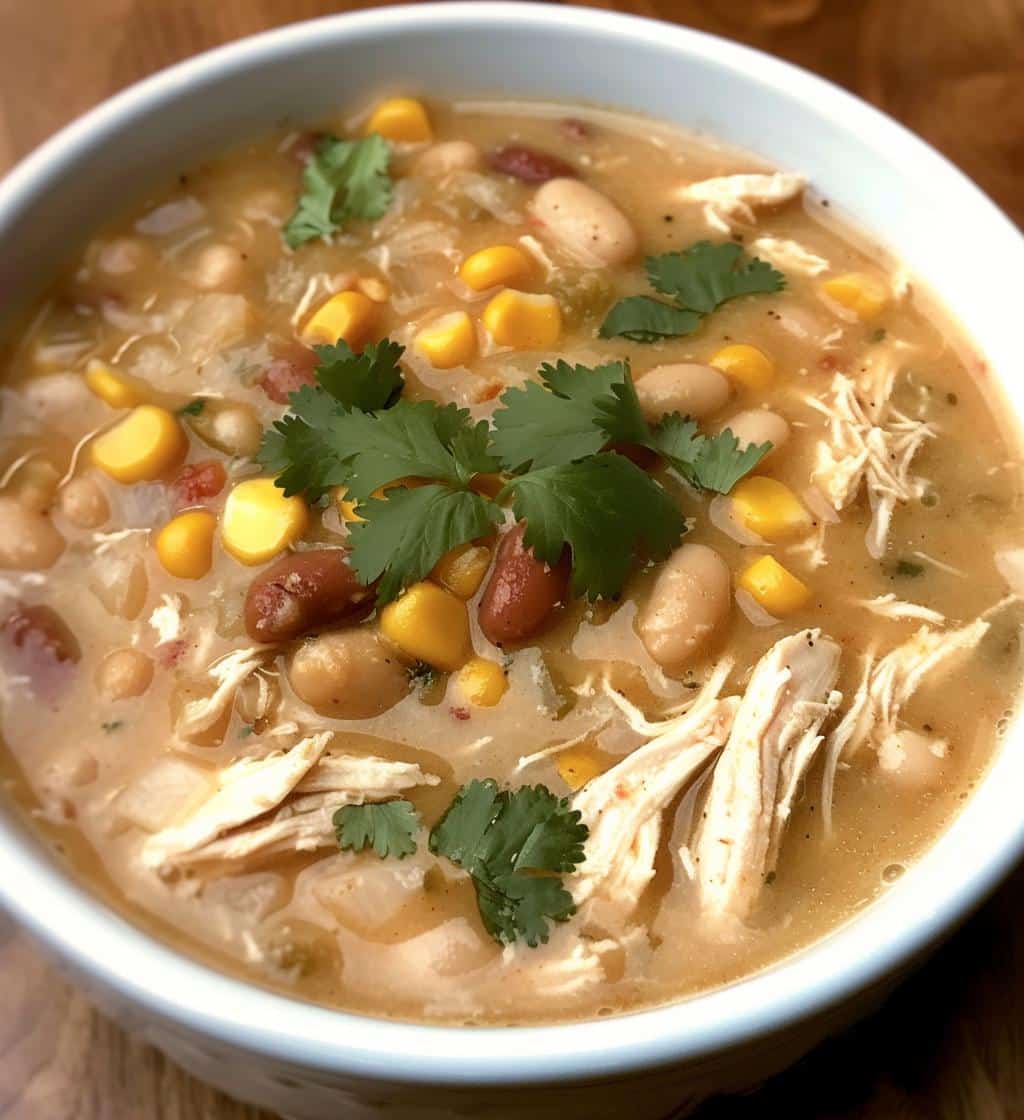 Healthy White Chicken Chili (Greek yogurt)