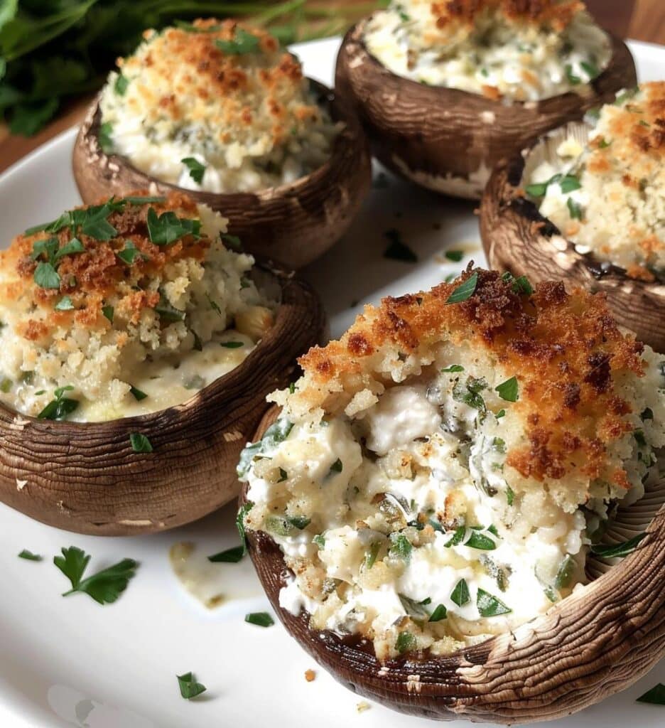 Herb & Garlic Stuffed Mushrooms