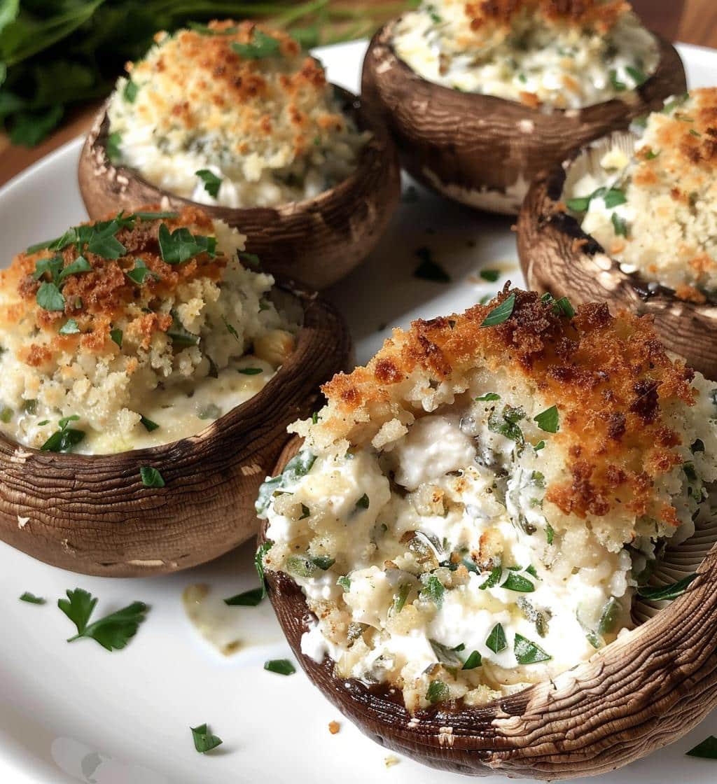 Herb & Garlic Stuffed Mushrooms