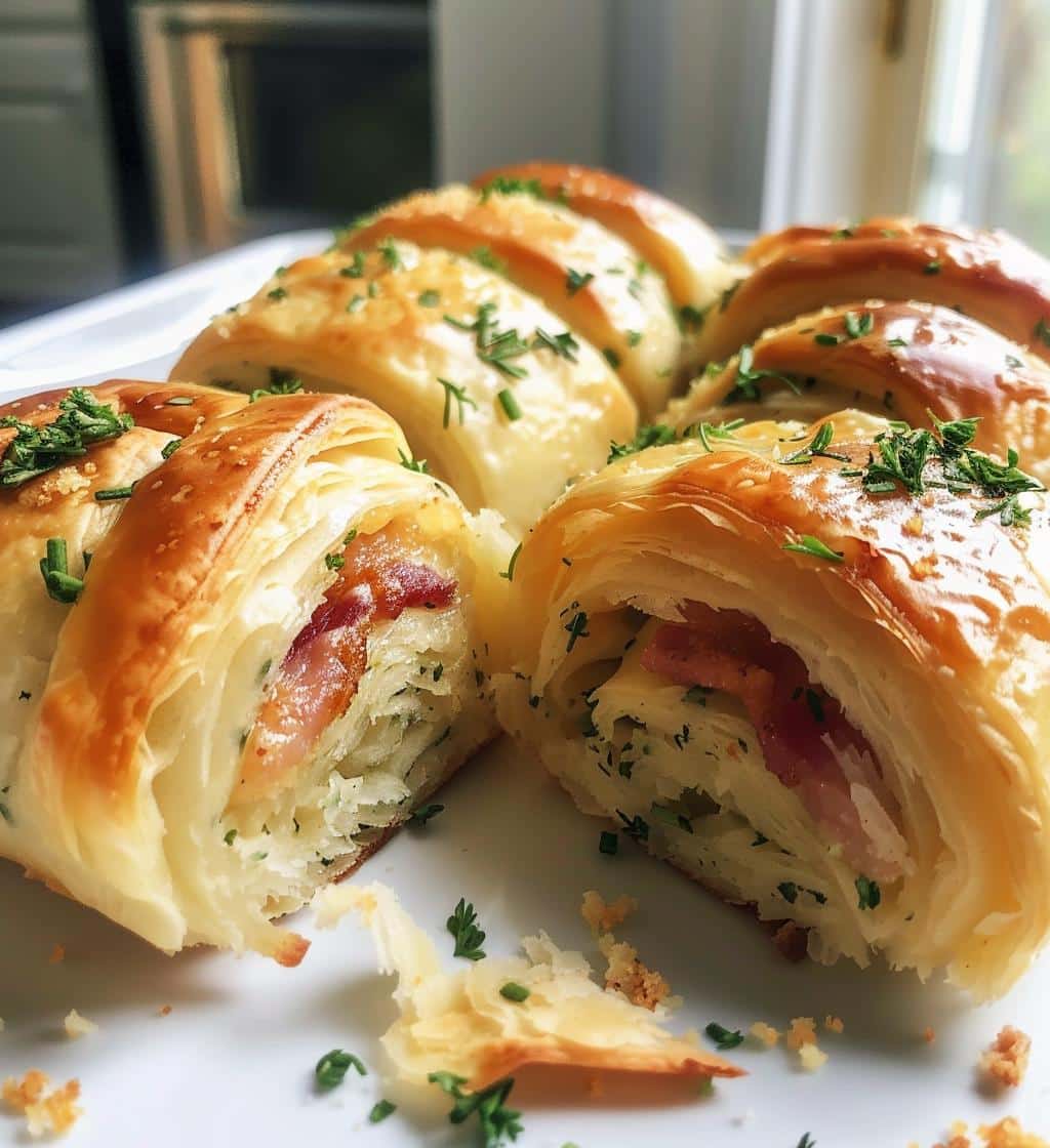 Herb Turkey Bacon Breakfast Rolls - detail 1