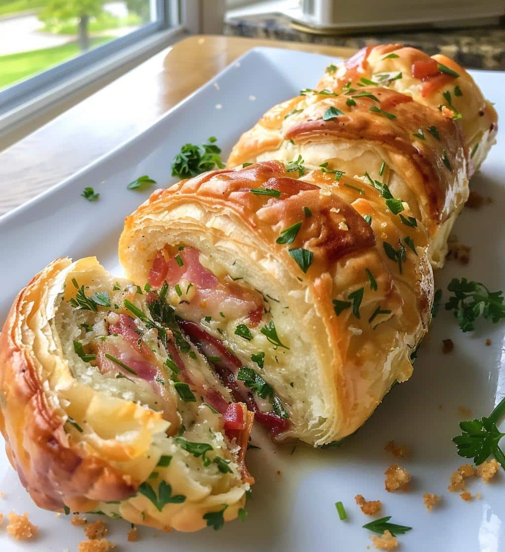 Herb Turkey Bacon Breakfast Rolls