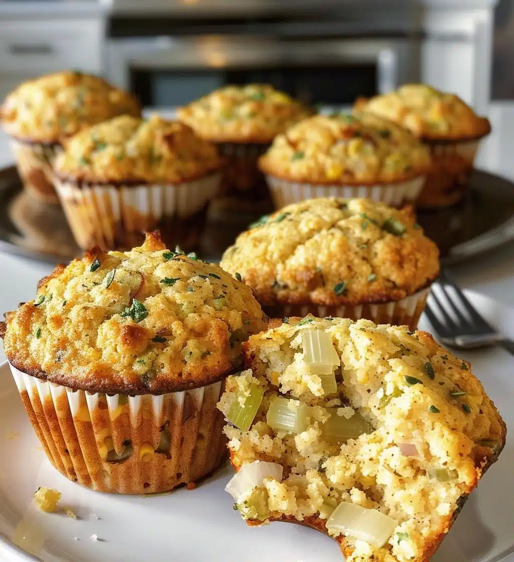 Holiday Cornbread Stuffing Muffins - detail 1