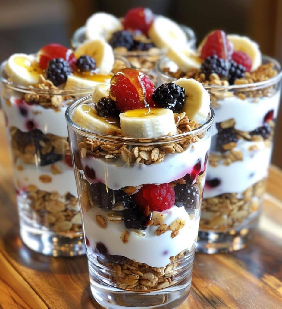 Holiday Granola Yogurt Parfaits