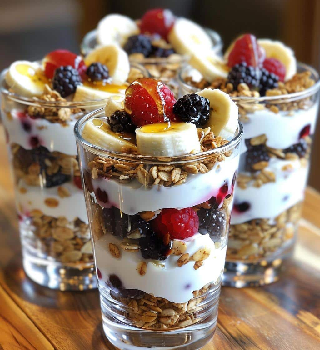 Holiday Granola Yogurt Parfaits