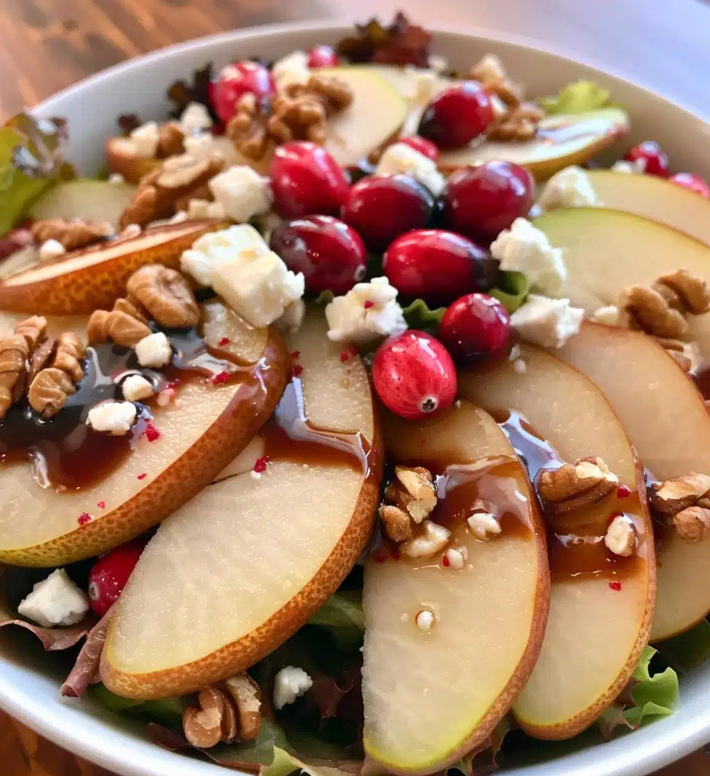 Holiday Pear Cranberry Salad - detail 1