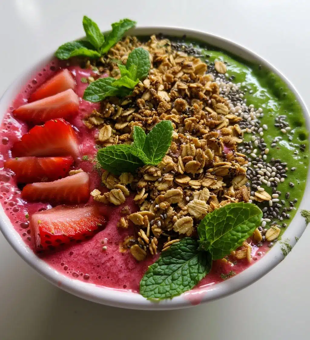 Holiday Smoothie Bowl (red + green theme) - detail 1
