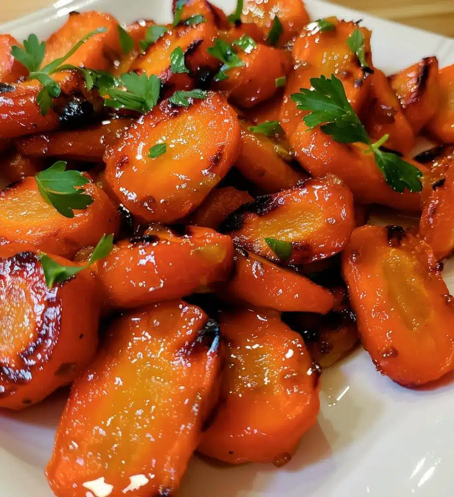 Honey Garlic Roasted Carrots
