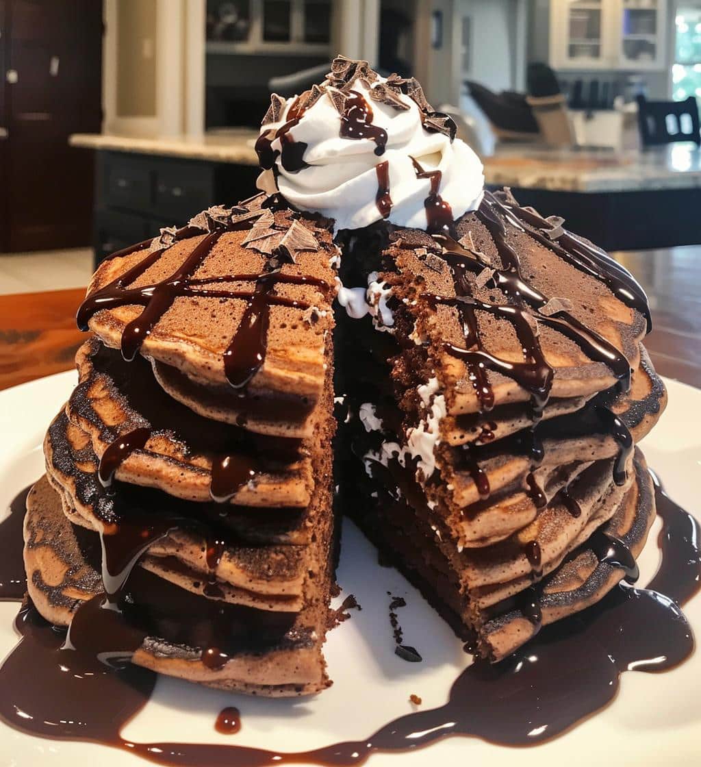 Hot Cocoa Pancakes