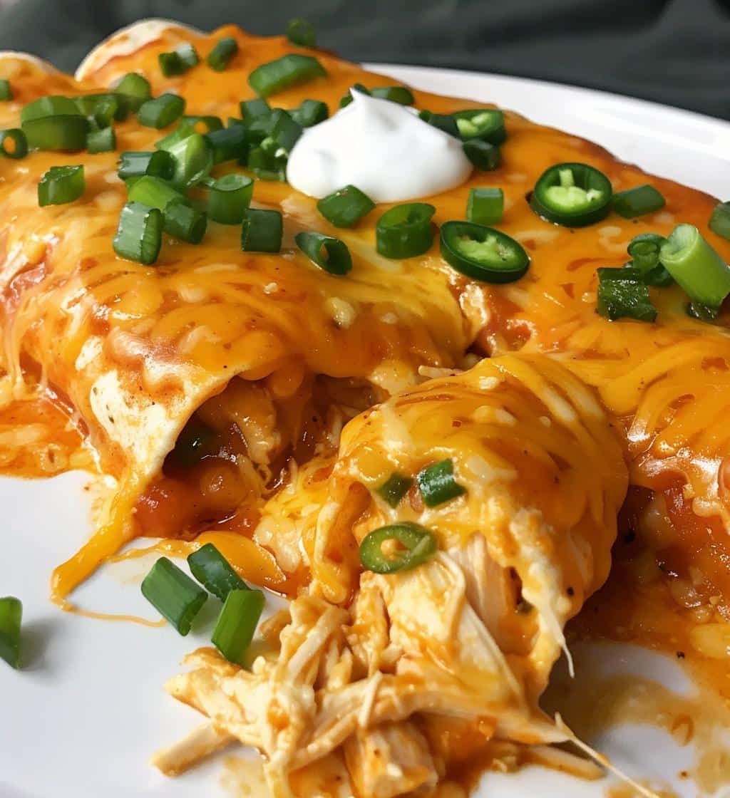 Jalapeño Popper Cheesy Chicken Enchiladas