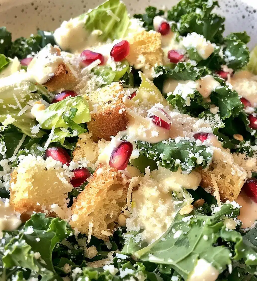 Kale Caesar Christmas Salad - detail 1